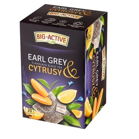 Herbata BIG-ACTIVE EARL GREY CYTRUSY 20 kopert/40g czarna Big-Active Herbata BIG-ACTIVE EARL GREY CYTRUSY 20 kopert/40g czarna Big-Active