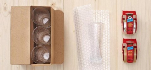 Mini dyspenser do taśm SCOTCH (C.5020.D), w zestawie taśma pakową, 48mmx20,3m, czerwony Scotch 3M