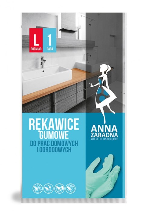 Rękawice gumowe L ANNA ZARADNA R-0769 Anna Zaradna Rękawice gumowe L ANNA ZARADNA R-0769 Anna Zaradna