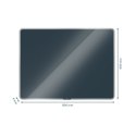 Szklana tablica magnetyczna Leitz Cosy 80x60cm, szara 70430089 Leitz
