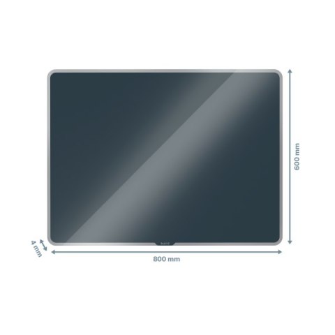 Szklana tablica magnetyczna Leitz Cosy 80x60cm, szara 70430089 Leitz Szklana tablica magnetyczna Leitz Cosy 80x60cm, szara 70430089 Leitz