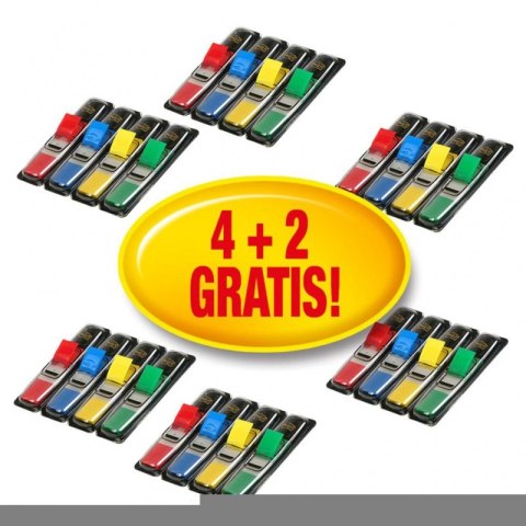 Zestaw promocyjny zakładek POST-IT (683-4), PP, 12x43mm, 4+2x35 kart., mix kolorów, 2 GRATIS 3M-FT600002966 3M-FT600002966 Post-It 3M Zestaw promocyjny zakładek POST-IT (683-4), PP, 12x43mm, 4+2x35 kart., mix kolorów, 2 GRATIS 3M-FT600002966 3M-FT600002966 Post-It 3M