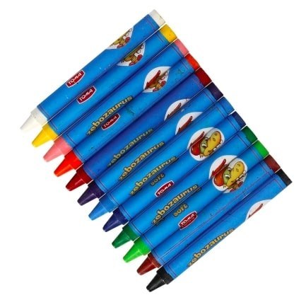 Kredki szkolne świecowe ZĘBOZAURUS 10cm SOFT- 12 kolorowe, trójkątne mix TO-559 Toma Toma Kredki szkolne świecowe ZĘBOZAURUS 10cm SOFT- 12 kolorowe, trójkątne mix TO-559 Toma Toma