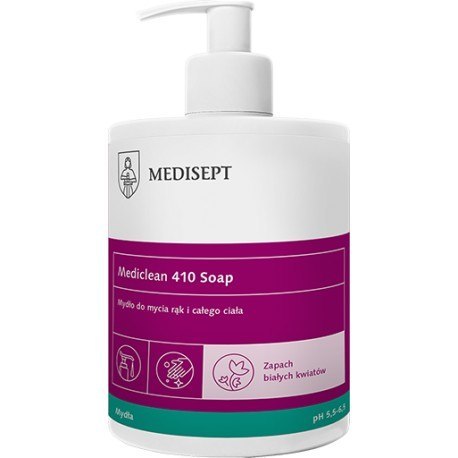 Mydło w płynie MEDISEPT 410 Soap 500ml pH 5,5-6,5 dozownik Medisept Mydło w płynie MEDISEPT 410 Soap 500ml pH 5,5-6,5 dozownik Medisept