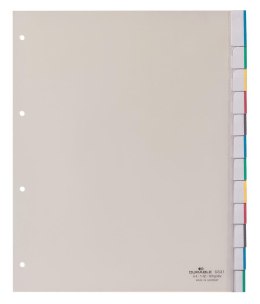 Przekładki PP A4, zgrzane wymienne indeksy, 0 -10 przezr. 683119 DURABLE Durable