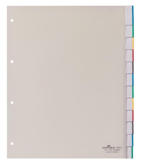 Przekładki PP A4, zgrzane wymienne indeksy, 0 -10 przezr. 683119 DURABLE Durable