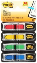Zakładki indeksujące POST-IT 12x43mm strzałki 4x24szt 684ARR3 3M Post-It 3M