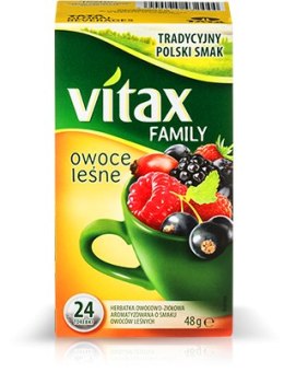 Herbata VITAX FAMILY OWOCE LEŚNE (24 saszetek) bez zawieszki Vitax