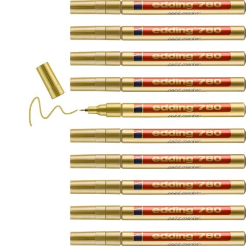 Marker olej.780 0.8 złoty EDIN EDDING okrągła końcówka Edding