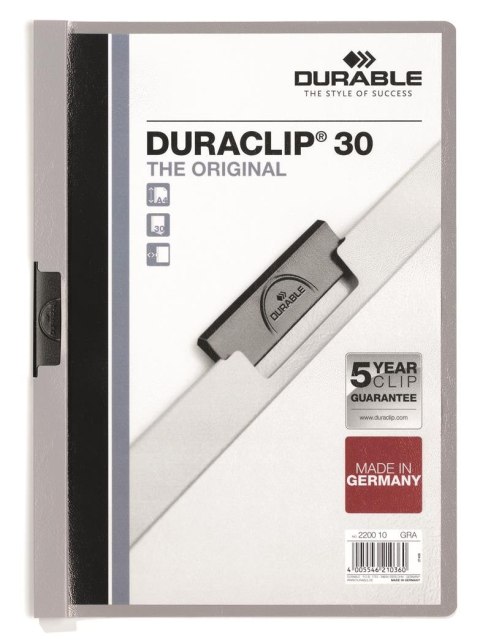 Skoroszyt DURABLE DURACLIP Original 30 szary 2200-10 Durable Skoroszyt DURABLE DURACLIP Original 30 szary 2200-10 Durable