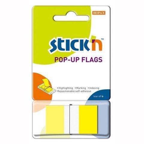 Zakładki indeksujące 45x25mm 50szt żółte podajnik STICKN 26022 StickN Zakładki indeksujące 45x25mm 50szt żółte podajnik STICKN 26022 StickN