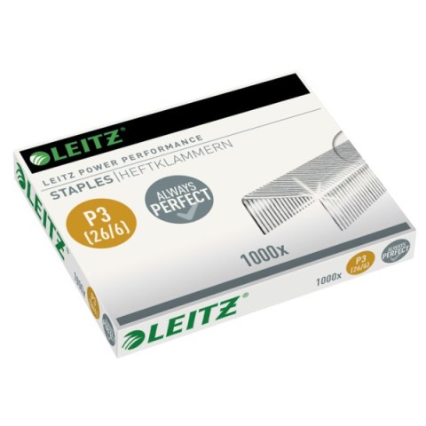 Zszywki Leitz galwanizowane, 26/6, 1000 szt., 55720000 Leitz Zszywki Leitz galwanizowane, 26/6, 1000 szt., 55720000 Leitz