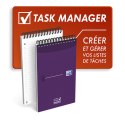 Blok notatnikowy OXFORD TASK MANAGER A5, 70kartek, spirala u góry, 400055727 (X) Oxford