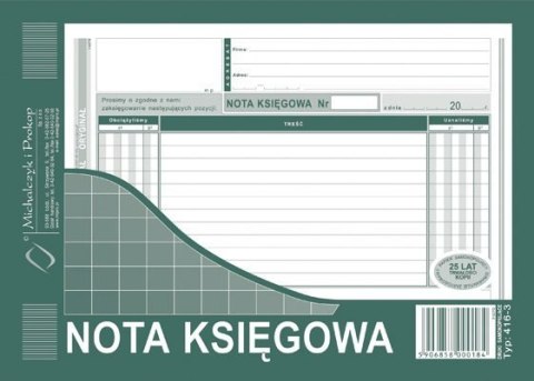 416-3 Nota Księgowa A5 MICHALCZYK i PROKOP Michalczyk i Prokop 416-3 Nota Księgowa A5 MICHALCZYK i PROKOP Michalczyk i Prokop