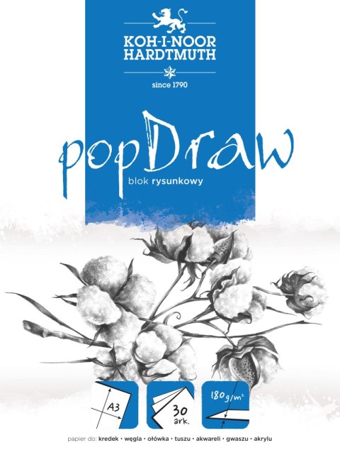 Blok rysunkowy POP DRAW A3 30ARK 180G 9920/4 Koh i Noor Koh-i-noor Blok rysunkowy POP DRAW A3 30ARK 180G 9920/4 Koh i Noor Koh-i-noor