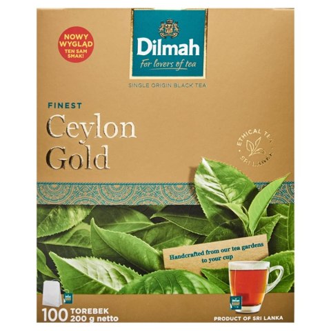 Herbata DILMAH CEYLON GOLD 100szt x2g saszetki czarna Dilmah Herbata DILMAH CEYLON GOLD 100szt x2g saszetki czarna Dilmah