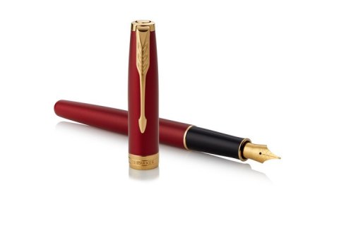 Pióro wieczne (F, stalówka ze stali) SONNET RED LACQUER GT PARKER 1931473, giftbox (X) Parker Pióro wieczne (F, stalówka ze stali) SONNET RED LACQUER GT PARKER 1931473, giftbox (X) Parker