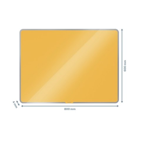 Szklana tablica magnetyczna Leitz Cosy 80x60cm, żółta 70430019 Leitz Szklana tablica magnetyczna Leitz Cosy 80x60cm, żółta 70430019 Leitz