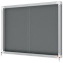 Gablota filcowa Nobo Premium Plus 8xA4, szara (drzwiczki przesówne) 1915336 Nobo