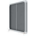 Gablota filcowa Nobo Premium Plus 8xA4, szara (drzwiczki przesówne) 1915336 Nobo