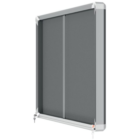 Gablota filcowa Nobo Premium Plus 8xA4, szara (drzwiczki przesówne) 1915336 Nobo Gablota filcowa Nobo Premium Plus 8xA4, szara (drzwiczki przesówne) 1915336 Nobo