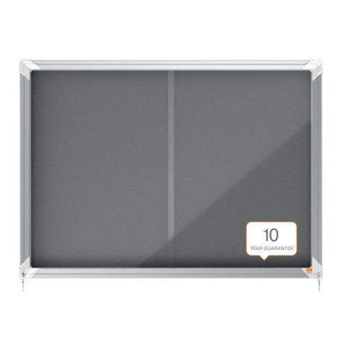 Gablota filcowa Nobo Premium Plus 8xA4, szara (drzwiczki przesówne) 1915336 Nobo Gablota filcowa Nobo Premium Plus 8xA4, szara (drzwiczki przesówne) 1915336 Nobo