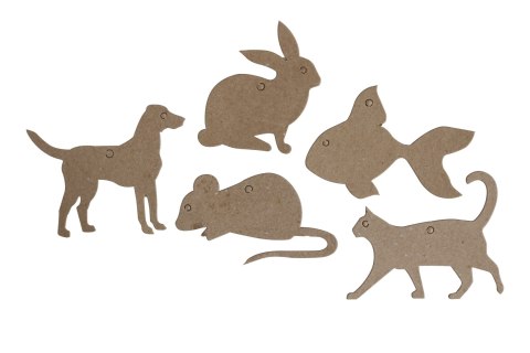 Zestaw kształtów tekturowych PETS, 5 szt, 12x6 cm, Happy Color HA 4512 1206-PE5 Happy Color Zestaw kształtów tekturowych PETS, 5 szt, 12x6 cm, Happy Color HA 4512 1206-PE5 Happy Color