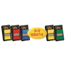 Zestaw promocyjny zakładek POST-IT (680 -P5+2), PP, 25,4x43,2mm, mix kolorów, 3+2 GRATIS Post-It 3M