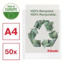 Koszulka groszkowa Recycled Premium PP 70 mic. A4 Maxi, w kartonie, 627502 op.50 szt. Esselte Esselte