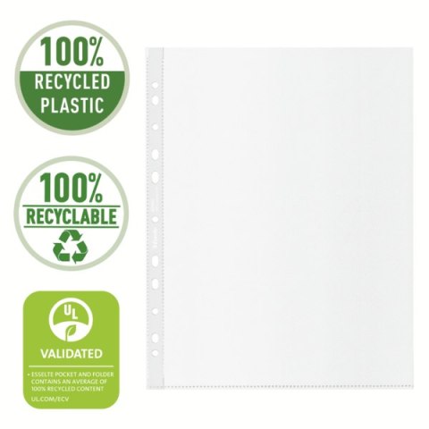 Koszulka groszkowa Recycled Premium PP 70 mic. A4 Maxi, w kartonie, 627502 op.50 szt. Esselte Esselte Koszulka groszkowa Recycled Premium PP 70 mic. A4 Maxi, w kartonie, 627502 op.50 szt. Esselte Esselte