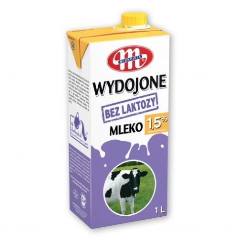 Mleko WYDOJONE UHT bez laktozy 1,5% 1l Wydojone Mleko WYDOJONE UHT bez laktozy 1,5% 1l Wydojone