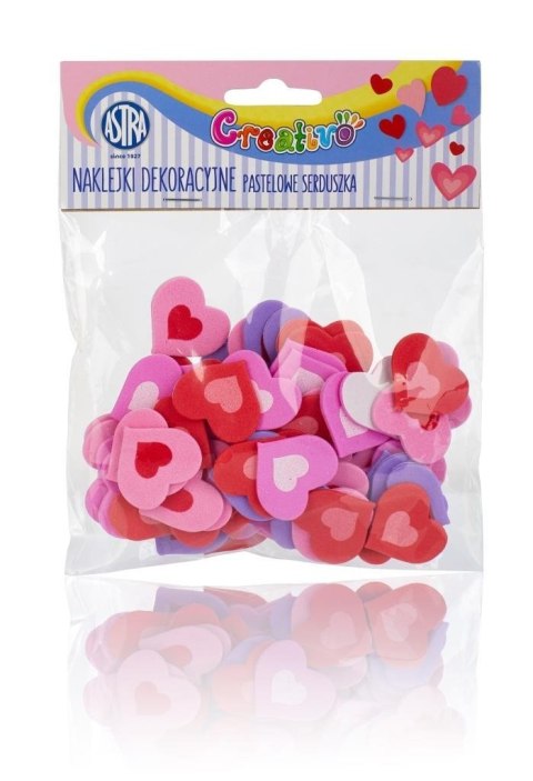Naklejki samoprzylepne na piance - Pastelowe serduszka ASTRA, 335119002 Astra Naklejki samoprzylepne na piance - Pastelowe serduszka ASTRA, 335119002 Astra