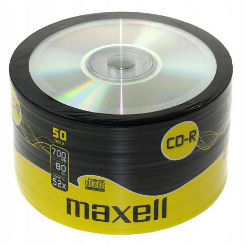 Płyta MAXELL CD-R 700MB 52x (50szt) SP shrink, bulk 624036.40 Maxell Płyta MAXELL CD-R 700MB 52x (50szt) SP shrink, bulk 624036.40 Maxell