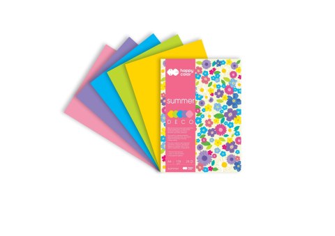 Blok Deco Summer A4, 170g, 20 ark, 5 kol., Happy Color HA 3817 2030-120 Happy Color Blok Deco Summer A4, 170g, 20 ark, 5 kol., Happy Color HA 3817 2030-120 Happy Color