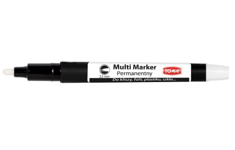 Marker permanentny Multi Marker 2,5mm, biały TO-332 00 Toma Toma Marker permanentny Multi Marker 2,5mm, biały TO-332 00 Toma Toma
