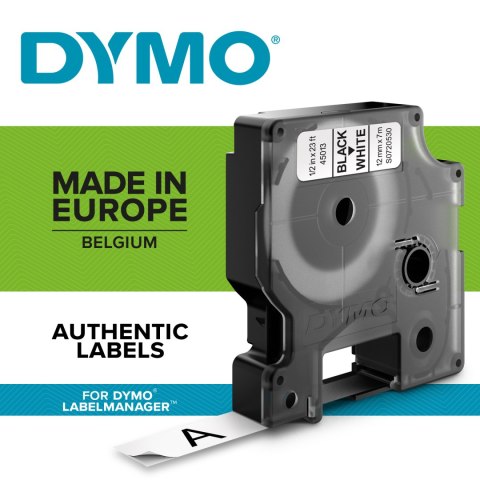 Taśma DYMO D1 - 12 mm x 7 m, czarny / biały S0720530 do drukarek etykiet Dymo Taśma DYMO D1 - 12 mm x 7 m, czarny / biały S0720530 do drukarek etykiet Dymo