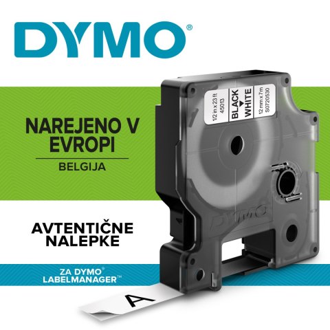 Taśma DYMO D1 - 12 mm x 7 m, czarny / biały S0720530 do drukarek etykiet Dymo Taśma DYMO D1 - 12 mm x 7 m, czarny / biały S0720530 do drukarek etykiet Dymo