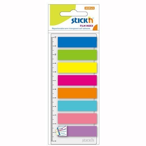 Zakładki indeksujące neon 8x 25szt.+Linijka STICKN 21345 StickN Zakładki indeksujące neon 8x 25szt.+Linijka STICKN 21345 StickN