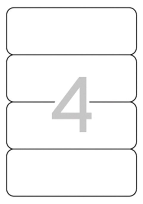 Etykiety 01233 190*61 (25) na segregator APLI samop. (X) Apli