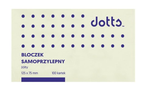 Bloczek samoprzylepny DOTTS 75x125 żółty 100 kartek (NS125/75/D) Dotts Bloczek samoprzylepny DOTTS 75x125 żółty 100 kartek (NS125/75/D) Dotts