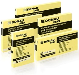 Bloczek samoprzylepny ECO 76*76 7593001PL-11 jasno żółty DONAU Donau