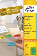 Etykiety zielone L6033-20 63,5 x 33,9 20 ark. usuwalne, Avery Zweckform Avery Zweckform