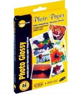 Papier fotograficzny błyszczący 4G230, 230 g/m, A6 20 arkuszy YELLOW ONE 150-1182 Yellow One Papier fotograficzny błyszczący 4G230, 230 g/m, A6 20 arkuszy YELLOW ONE 150-1182 Yellow One
