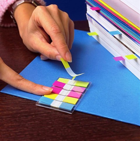 Zakładki indeksujące POST-IT_ (683-5CB), PP, 12x43mm, 5x20 kart., mix kolorów Post-It 3M Zakładki indeksujące POST-IT_ (683-5CB), PP, 12x43mm, 5x20 kart., mix kolorów Post-It 3M