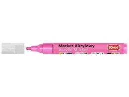 Marker akrylowy, fibrowa końcówka okrągła 2-5mm, różowy TO-402 Toma Toma