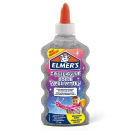 Elmers klej brokatowy, srebrny, zmywalny i przyjazny dzieciom, 177ml, 2077255 Elmers