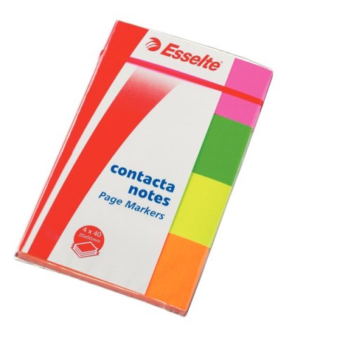 Zakładki samoprzlepne ESSELTE neon (4x50 kartek) 20x50mm 4 kolory 83019 Esselte Zakładki samoprzlepne ESSELTE neon (4x50 kartek) 20x50mm 4 kolory 83019 Esselte