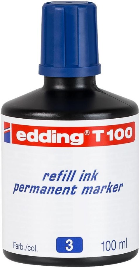 Tusz do markerów permanentnych 100 ml niebieski Edding T100/003/N Edding Tusz do markerów permanentnych 100 ml niebieski Edding T100/003/N Edding