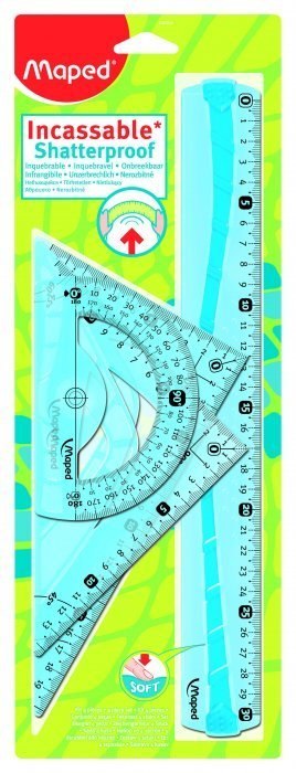 Zestaw geometryczny linijka 30 cm, 2 ekierki i kątomierz MAPED 244304 Maped Zestaw geometryczny linijka 30 cm, 2 ekierki i kątomierz MAPED 244304 Maped