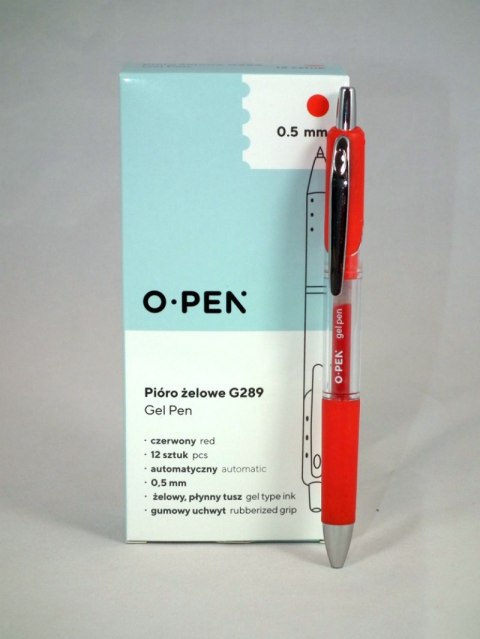 Pióra żelowe G289 czerwone 0.5 automatyczne AMA1289816 OPEN długopis żelowy (X) Open Pióra żelowe G289 czerwone 0.5 automatyczne AMA1289816 OPEN długopis żelowy (X) Open